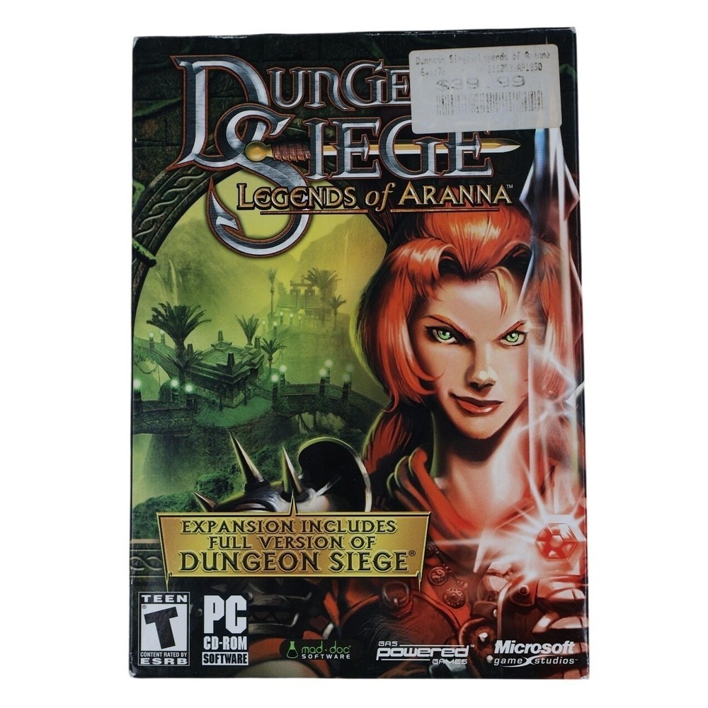 Vintage Dungeon Siege Legends of Aranna PC CD-ROM Game Microsoft Big Box CIB